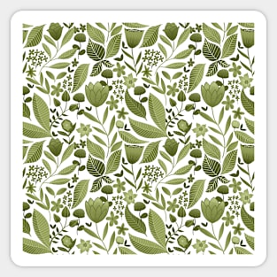 Springtime in the garden repeat pattern Sticker